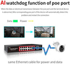 PoE Switch with 16 POE Ports +2 Gigabit Uplink,1 x 1.25G SFP,802.3af/at PoE+ 100Mbps, 240W Built-in Power, Extend to 250Meter,Unmanaged Metal Plug and Play