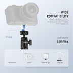 NEEWER Basics Mini Desk Selfie Stick Tripod Compatible with iPhone GoPro Insta360 DJI, Portable Small Camera Webcam Android Cell Phone Holder Ball Head Elevated Axis Video Recording Stand, TP43 Black