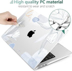 MEEgoodo Case for MacBook Air M4/M3/M2 13.6 inch 2025 2024 2022, Fit Model A3240 A3113 A2681, Compatible with MacBook Air 13 inch, Laptop Hard Shell Case with Keyboard Cover, Floral 33