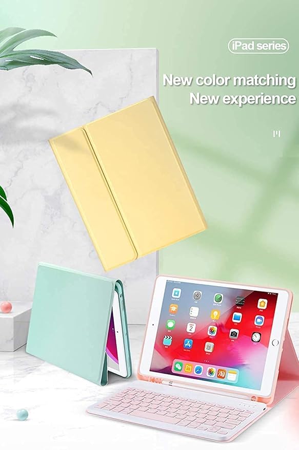 AnMengXinLing Keyboard Case for iPad Pro11 2022/2021 with Mouse Detachable Wireless Keyboard Pencil Holder Slim Smart Cover for iPad Pro 11 inch 4rd Gen/3rd Gen,Pink