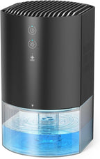 Small Dehumidifiers for Bathroom, Bedroom, Dorm Room, Home, RV, Closet, Wardrobe, Office, Portable Dehumidifier with Auto Shut Off, Auto Defrost, Colorful Light, Ultra Quiet, Energy Saving, 35 OZ