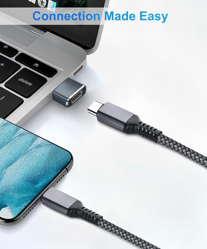 Elebase USB C to C 100W Charging Cable 6.6FT with Type A Car Adapter,Fast PD Charger Cord for iPhone 16 15 Pro Max Plus,Airpods 4,Samsung Galaxy S23 S24 Flip Fold 5,Ultra,A53 A54,MacBook Mac,iPad 9 10