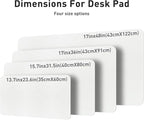 Aothia Leather Desk Pad Protector, Mouse Pad,Office Desk Mat, Non-Slip PU Leather Desk Blotter, Laptop Desk Pad, Waterproof Desk Writing Pad for Office and Home (48"x17", Off-White)