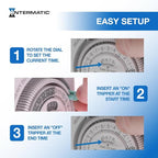 Intermatic TN111K 15-Amp Indoor Timer - Versatile 24-Hour Control - Easy Manual Override and Single 2-Prong Design (1 Pack)
