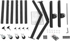 9U Professional DJ Stand Rack Mount DJ Mixer Stand Adjustable Stage Cart w/Wheel for Music Party Show Music Studios Performance Stages Concert Venues