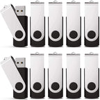 KEXIN 20 Pack 32 GB Flash Drive 3.0 Thumb Drive 32G Transfer Speed Up to 80MB/s Swivel USB 3.0 Flash Drive 20 Pack 3.0 Jump Drive Black