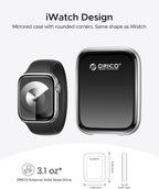 ORICO 1TB Portable SSD Up to 2000MB/s External Solid State Drive, USB 3.2 Gen 2x2 20Gbps with 2 in 1 USB C Cable, Compatibility with MacBook, iPad, iPhone 15, PSSD - A20
