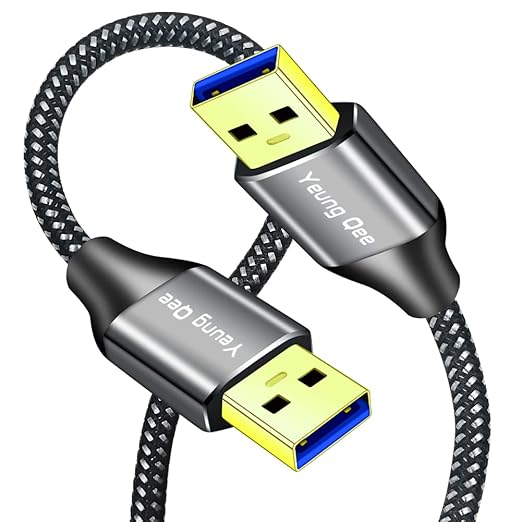 USB 3.0 A to A Male Cable 6 ft,Super Speed Type A Male to Male Cable USB 3.0 Double End USB Cord for Hard Disk, Cameras,Laptop Cooler, DVD Player and More (6FT/2M)