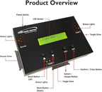 Vinpower 1 to 2 SATA 2.5" & 3.5" Hard Disk Drive/Solid State Drive (HDD/SSD) Clone Duplicator and DOD Level Eraser