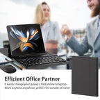 for Samsung Galaxy Z Fold 7 6 5 Keyboard and Mouse, Portable Mini 7.9 inch Bluetooth Keyboard with Leather Stand Case and Pen, 4 in 1 Travel Set for Z Fold7 6 Accessories,Black