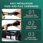 45 78 Ink Cartridge Combo Pack Compatible for HP Deskjet 1220c-ps 930C 952C 970Cxi Color Copier FAX 1220 PhotoSmart 1115 1215(1 Black, 1 Color)