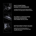 Tilta Half Camera Cage Compatible with Canon R5 Mark II - Black | Mount Accessories w/Cold Shoe, 1/4"-20 and 3/8"-16 | Securely Attaches to Camera | Silicone Padding and Lightweight