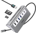 USB C Hub Multiport Adapter,Mosirui 9-in-1 USB-C Docking Station with 4K HDMI,5Gbps Type C 3.0,USB-A3.0/2.0,100W PD, SD/TF for MacBook/Pro iPad/Dell/HP/Desktop/Laptops(50CM)