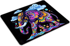 Square Mouse Pad Decorative Patterned Elephant-1,Gaming Mouse Pads for Desk,Soft Computer Waterproof Non-Slip Mouse Mat
