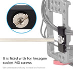 Camera Cage Cable Clamp, CNC Integrated Mounting Clamp, 1/4" Universal Portable Cage Fitting Wire Clip for Camera Data Cable Management