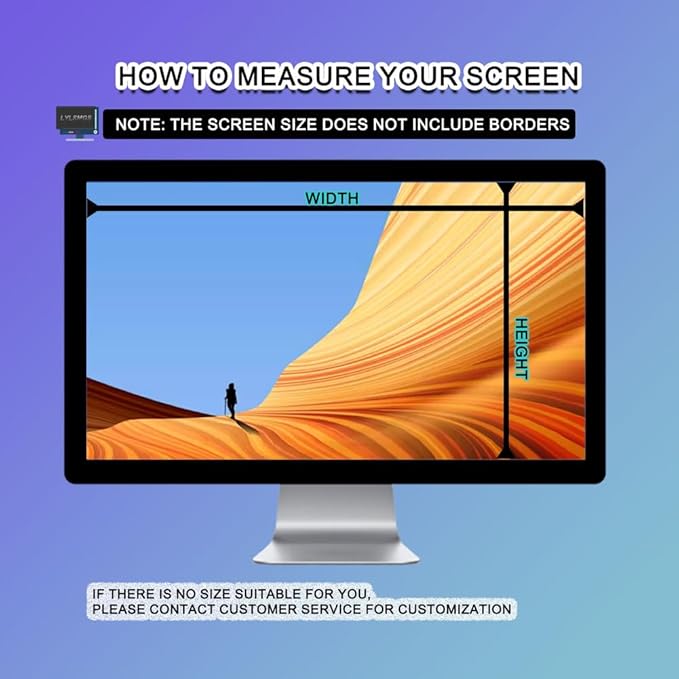 24 inch Hanging Monitor Computer Privacy Screen Filter, Anti Glare Blue Light Screen Protector Panel, Computer Screen Privacy Shield for Widescreen Monitor, 24 inch 16:9 Aspect Ratio