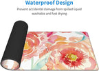 Pink Flower Large Mouse Pad Extended Gaming Mousepad 31.5 x 11.8 Inch with Anti-Slip Rubber Base Cute Office Decor Women Girls Computer Accessories Home Office Supplies