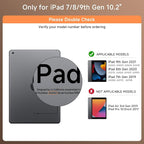 Transparent Case with Keyboard for iPad 9th (7th, 8th, and 9th Gen) 10.2 Inch,with 7-Color Backlit Wireless Keyboard,360°Rotatable Protective Case Multi-Touch Trackpad,with Pencil Holder,White