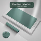 YSAGi Desk Pad, Desk Mat, 31.5" x 15.7" Dual-Sided Laptop Desk Pad Protector, Large Leather Desk Blotter for Keyboard and Mouse, Waterproof Desk Writing Pad for Office(Pistachio Green + Green Blue)