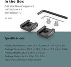 SmallRig Anti-Twist Cold Shoe Mount Adapter (2pcs) with 1/4"-20 Screws, for Flash LED Light Monitor Microphone, with Anti Twist Pins, Compatible with SmallRig Cage - 5032