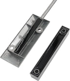 Magnetic Reed Switch Wired Surface Mount Normally Open/Closed NC/NO Contact Sensor Alarm Magnetic Door Switch with 3 Wires, Zinc Alloy Sliver, OC-55