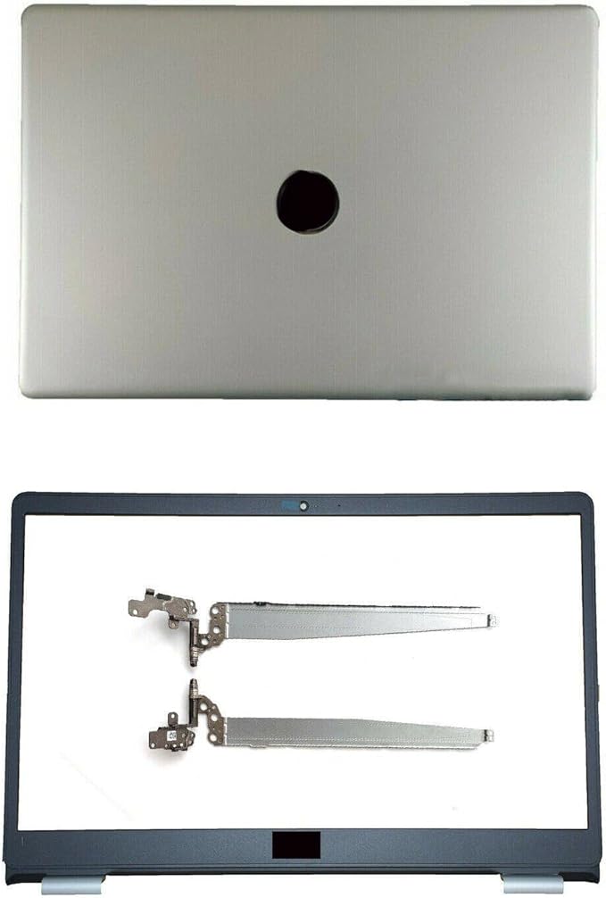 New Replacement Laptop LCD Cover Back Rear Top Lid Hinges Front Bezel for Dell Inspiron 15 5000 5593 032TJM 32TJM YCYPN 0YCYPN AP2RI000200 Silver