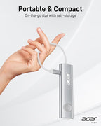 Acer USB C HUB Multiport Adapter, 7 in 1 USB-C to HDMI Adapter with 4K@60Hz, 100W PD, 5Gbps 2*USB-A 3.1, 1*Type-C 3.1, SD Card Reader Type C Dongle for iPhone 16/15, MacBook Pro/air, iPad, Acer