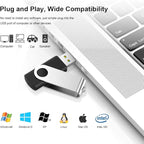 KEXIN 10 Pack 4GB Flash Drive Thumb Drive 4G USB Drive Memory Stick with LED Indicator, USB 2.0 Black
