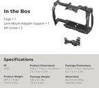 SmallRig Cage for Blackmagic Design Cinema 6K, Only for BMCC 6K, Full/Half Cage Included Lens Mount Converter Support, Anti-Deflection, Anti-Scratch, Full Access Design - 4785