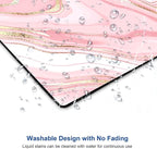 Hokafenle Mouse Pad Marble, Pink Gold Marble Mouse Pad for Women, Square Cute Mouse Mat Waterproof Mousepad Non-Slip Rubber Base Mouse Pads for Wireless Mouse Office Laptop