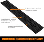 Heavy Duty Speed Bumps for Driveway, 6 ft 2 Pack Rubber Speed Bumps, 2 Channel Modular Traffic Speed Bump Hump Cable Protector Ramps for Asphalt Concrete Gravel Driveway Road with 8 Bolt Spikes