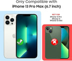 Magnetic for iPhone 13 Pro Max Case, Compatible with MagSafe, Built-in Camera Lens Protector, Logo View, Military Grade Drop Proof Phone Case Cover, Black