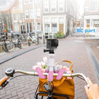 Ubeesize Portable Tripod Stand with Wireless Remote & Clip, Flexible Phone Holder for Video Recording (Pink)