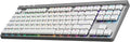 Logitech G515 Lightspeed TKL Low Profile Wireless Gaming Keyboard, LIGHTSYNC RGB, Thin Tenkeyless Design, Double-Shot PBT Keycaps, Linear (Red) Mechanical Switches - White