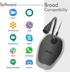 CMTECK USB Computer Microphone, Plug &Play Desktop Omnidirectional Condenser PC Laptop Mic, Mute Button with LED Indicator, Compatible with Windows/Mac, Ideal for YouTube, Skype, Recording (Gray)