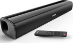Saiyin Sound Bar,17 inch Sound Bar for Smart TV with Bluetooth 5.3/Optical/AUX Connection, Soundbar for TV/PC/Gaming/Projectors,Wall Mountable & Ultra Compact Design