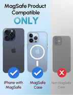 Phone Grip for iPhone - Magnetic Phone Ring Holder Detachable for iPhone 16 - Comfortable Finger Phone Loop Grip for Apple 16/15/14/13/12,Blue