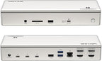 WAVLINK Thunderbolt 4 Dock with 100W Charging, Displaylink Docking Station Quad 4K@60Hz Monitor,3 Thunderbolt 4 Ports, 2.5G Ethernet, Thunderbolt Dock for Mac M1-M4 and PC,Displaylink Driver Required