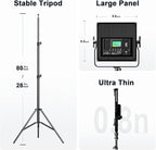Pixel K80 Photography Lighting with APP Control, 2600K-10000K CRI 97+ RGB Led Video Light Panel, 9 Applicable Scenes Lighting for Studio/Gaming/Streaming/YouTube/Videography/Film/Video Recording