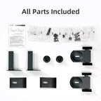 Suptek Speaker Wall Mounts - Dual Speaker Stands for Surround Sound, Universal Bracket, Tilt Swivel Shelves Up to 55lbs (Black, 2 Pack)
