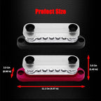 2 x M8 (5/16") Power Distribution Block Bus Bar 12V with 5 x M4 (#8) Screws, Ampper 4.3" 200A Marine BusBar Battery Distribution Block W/Cover for Car Boat Solar (Red & Black)