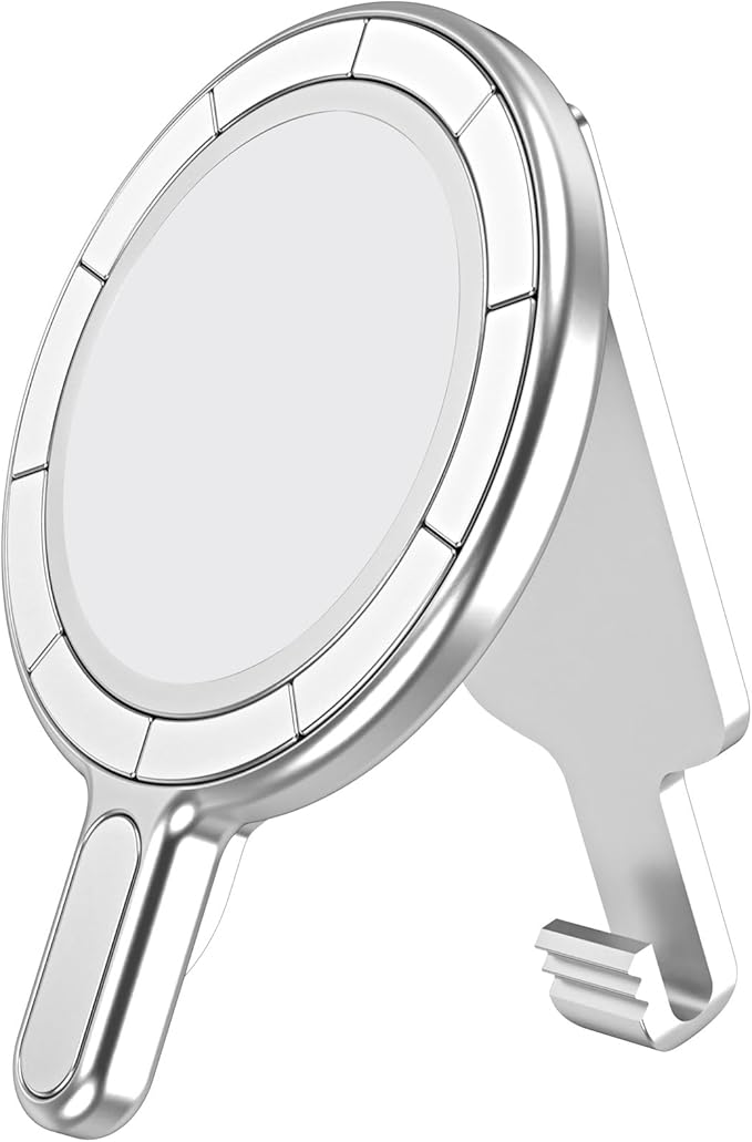 BAISRKE Magnetic Belt Clip Phone Holder, Strong Magnetic Waist Clip Compatible with Phone Cases, Portable & Versatile Accessory for Travel & Outdoor Use (Silvery)