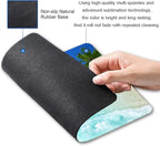 Hokafenle Mouse Pad, Square Beach Style Anti-Slip Rubber Mousepad for Gaming Office Laptop Computer PC Men Women Kids, Cute Custom Pattern, Beach and Coconut Trees Design