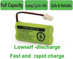BT183342/BT283342 2.4V 400mAh Ni-MH Battery Pack, Also Compatible with Cordless Phone Batteries BT166342/BT266342 BT162342/BT262342 CS6709 CS6609 CS6509 CS6409 EL52100 EL50003(3 Pack)