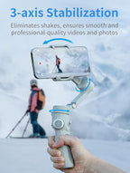 FeiyuTech VB 4SE Gimbal Stabilizer for Smartphone,Foldable Phone Gimbal for Video Recording,Gesture Control,Fit iPhone&Android, iPhone Stabilizer for YouTube,TikTok,Vlog,Live Stream,Max 0.69lb