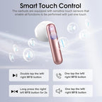 Wireless Earbuds, Bluetooth 5.4 Headphones with 3D Bass Stereo, 40H Ultralight in-Ear Buds, Bluetooth Earbuds with 4 ENC Noise Cancelling Mic, USB-C, IP7 Waterproof Earphones for Android iOS, Rose