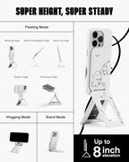MOFT x Shantell Martin Phone Tripod Wallet for iPhone, Mulit-Angles, Lightweight & Portable Phone Stand, MOVAS Vegan Leather Phone Wallet, Strong Magnets, NFC Card Holder, Misty Cove (with Card Slot)