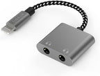 Cubilux Lightning Dual Headphone Splitter [Aluminum Case, Apple MFi Certified] Double 3.5mm Audio Jacks Splitter for 2 Earphones Compatible with iPhone 14 Pro Max 14 Plus/13/12/11/SE 2/Xr/Xs Max, iPad