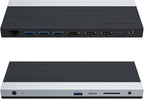 WAVLINK USB C Docking Station 3 Monitor with 100W PD, USB-C Laptop Dock Triple Display for Dell Hp Lenovo Windows, Type C Adapter Hub - Dual HDMI, DisplayPort, Ethernet, 4 USB3.0, SD/TF Slot, Audio