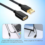 OKRAY USB Extension Cable 5 Pack, 6FT Nylon Braided USB 2.0 Extension Cables Type A Male to A Female Extender Cords with Gold-Plated Connectors for Printer, Webcam, USB Flash Drive, Hard Drive, Mouse